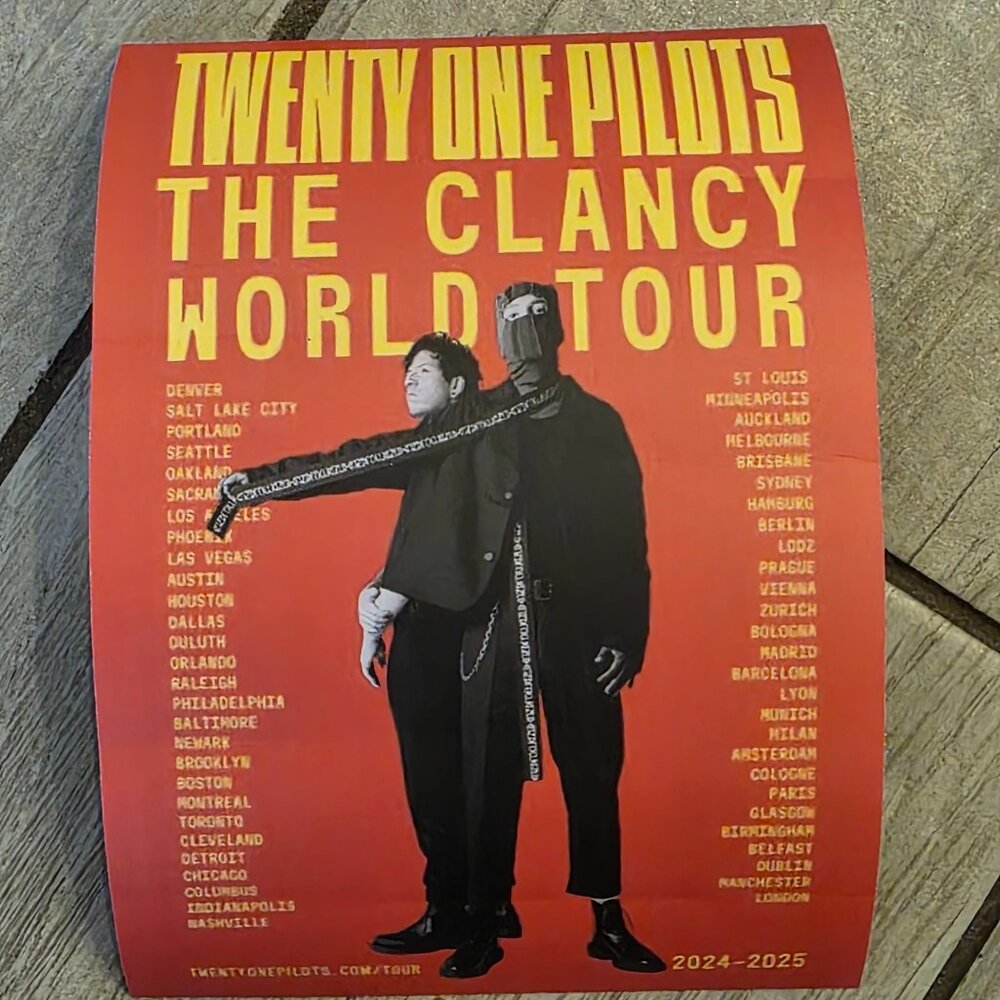 6"x4" TWENTY ONE PILOTS Decal Twenty One Pilots Sticker  Clancy Tour WALL DECAL